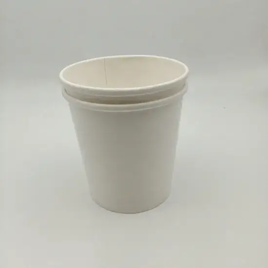 Thùng đựng súp màu trắng làm từ chất liệu kraft phân hủy sinh học thân thiện với môi trường