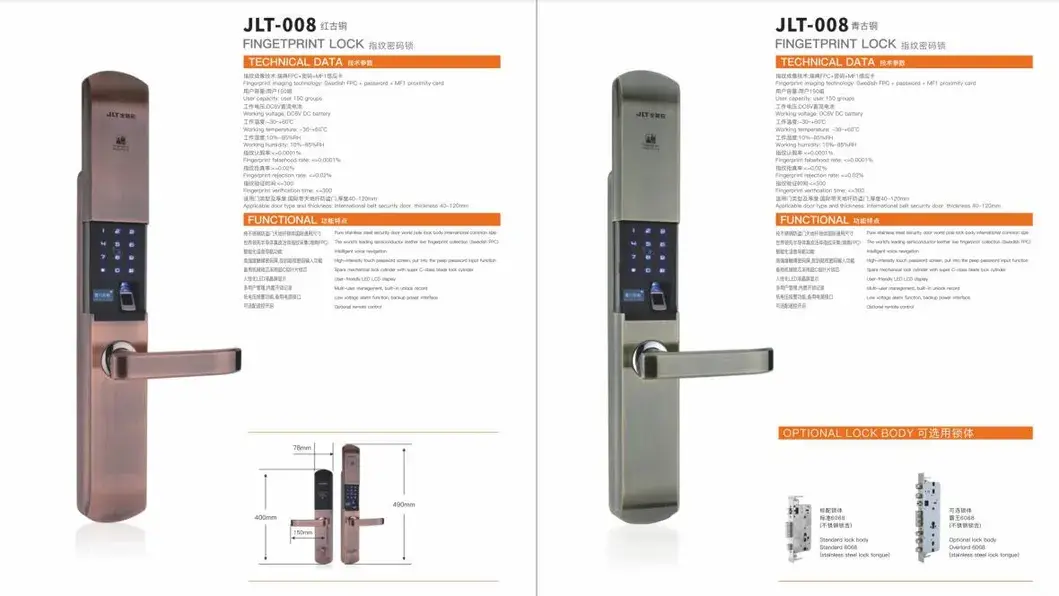 Khóa cửa tay nắm với chất liệu nhôm oxi hóa kinh tế và đế tròn màu vàng hình ảnh 19-description