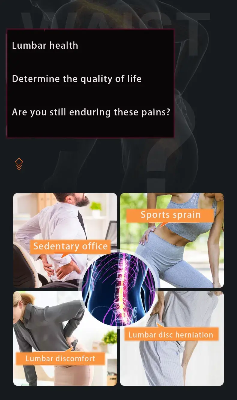 Belt massage thắt lưng với điều khiển nhiệt ba tốc độ và sưởi điện hình ảnh 13-description