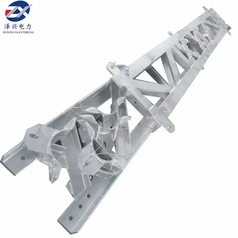 Phần cột điện lực bằng thép mạ kẽm và thanh ngang phù hợp với phụ kiện điện hình ảnh 16-description