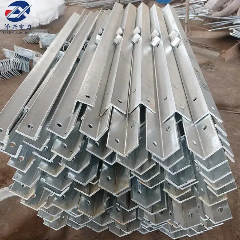 Phần cột điện lực bằng thép mạ kẽm và thanh ngang phù hợp với phụ kiện điện hình ảnh 15-description