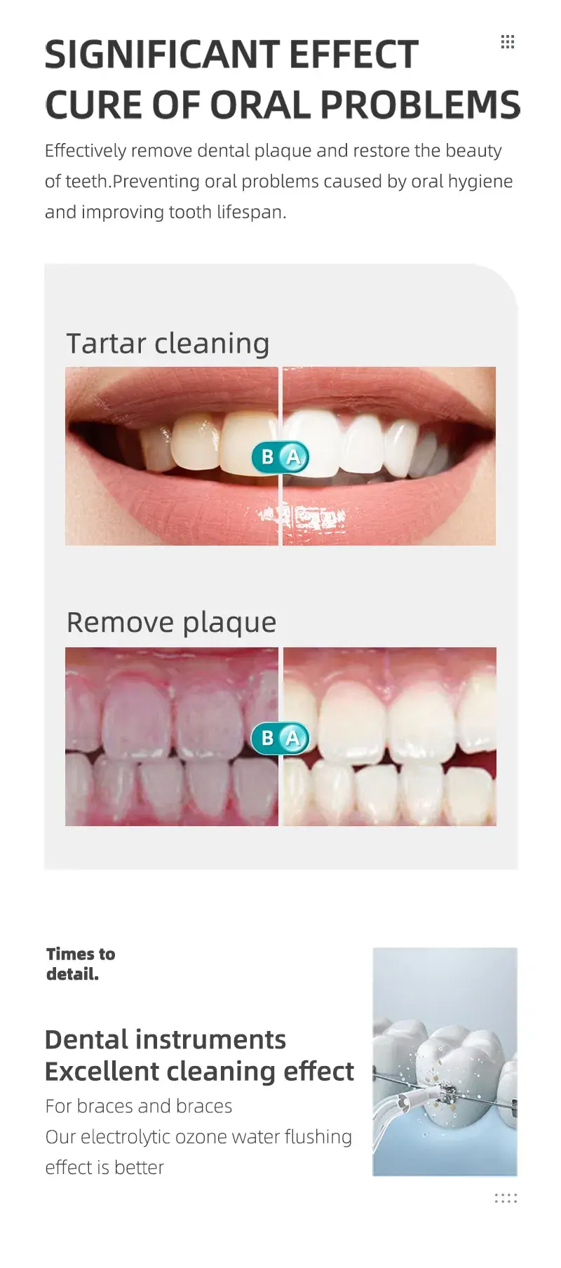 Máy tăm nước sử dụng công nghệ ozone vi mô nano điện phân để khử trùng từ nước và muối hình ảnh 15-description