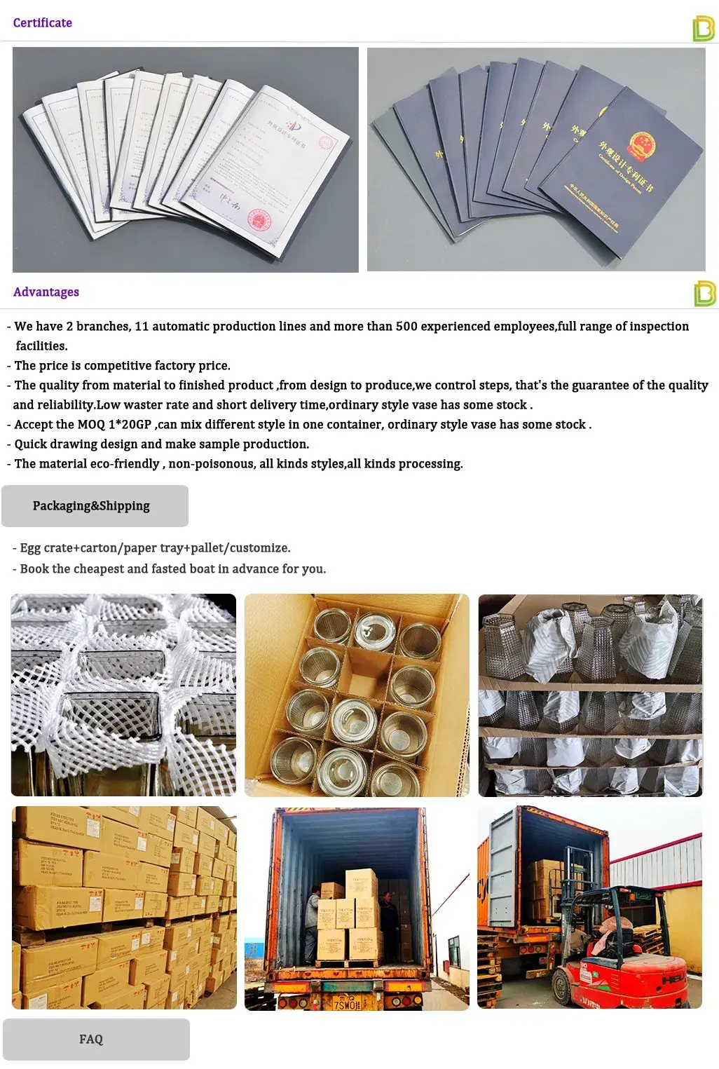 Bình thủy tinh cao cấp, thiết kế miệng hẹp và hoa văn nổi độc đáo hình ảnh 20-description