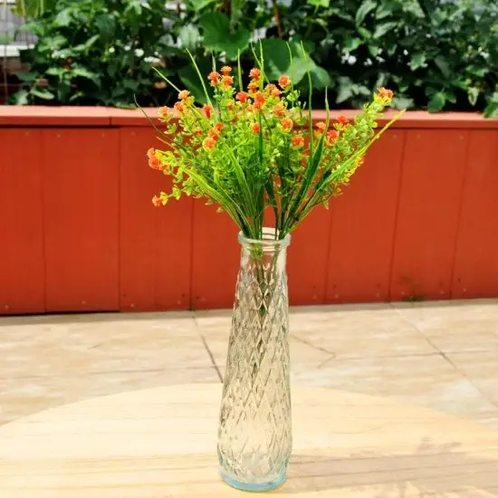 Bình thủy tinh cao cấp, thiết kế miệng hẹp và hoa văn nổi độc đáo hình ảnh 1-description
