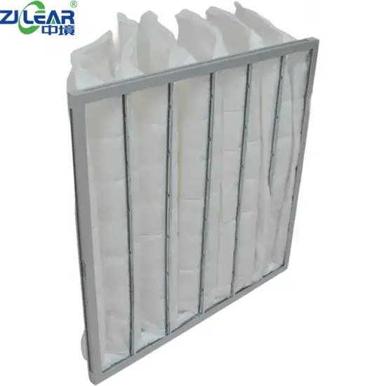 Túi lọc không khí bằng sợi thủy tinh có hiệu suất trung bình F4 F5 F6 F7 F8