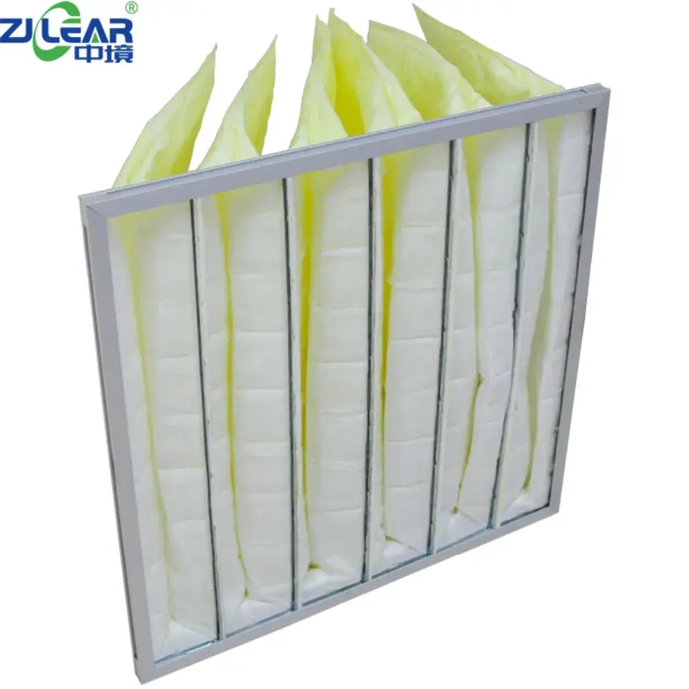 Túi lọc không khí bằng sợi thủy tinh có hiệu suất trung bình F4 F5 F6 F7 F8 hình ảnh 13-description