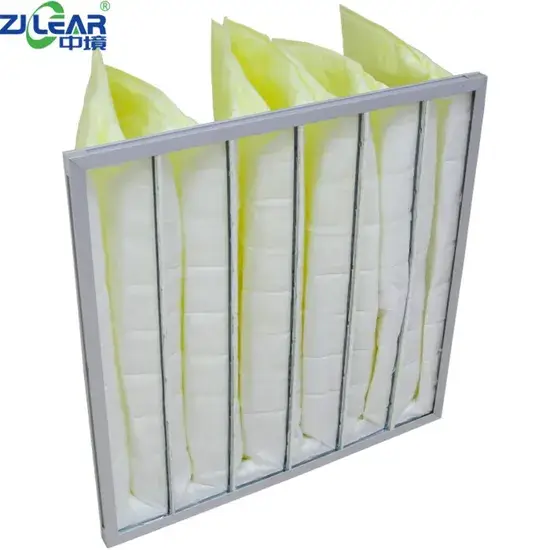 Túi lọc không khí bằng sợi thủy tinh có hiệu suất trung bình F4 F5 F6 F7 F8