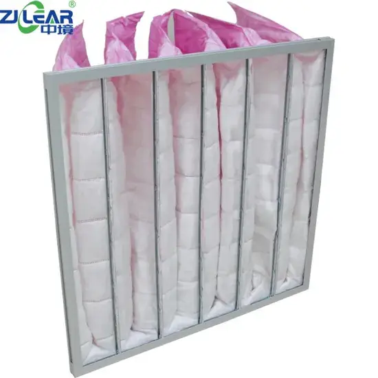 Túi lọc không khí bằng sợi thủy tinh có hiệu suất trung bình F4 F5 F6 F7 F8