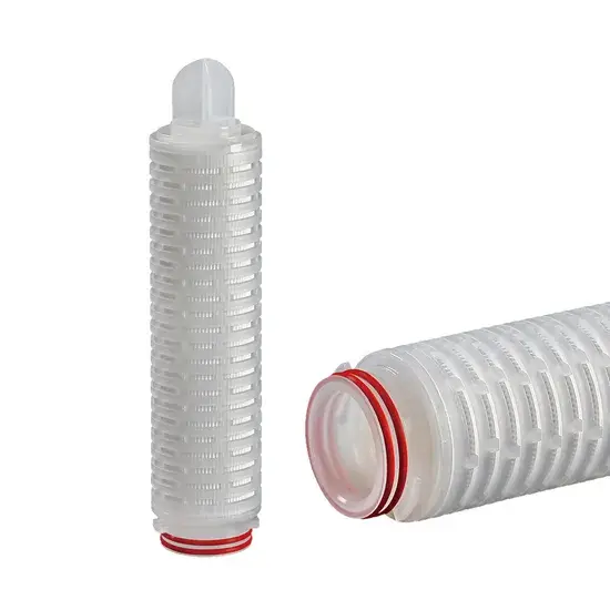 Bộ lọc nước pleated polypropylene có độ chính xác 1 micron, cấp chứng nhận FDA, phù hợp để tiền lọc chất lỏng