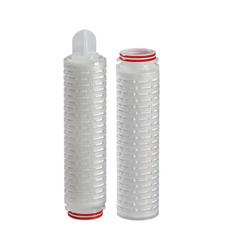 Bộ lọc nước pleated polypropylene có độ chính xác 1 micron, cấp chứng nhận FDA, phù hợp để tiền lọc chất lỏng