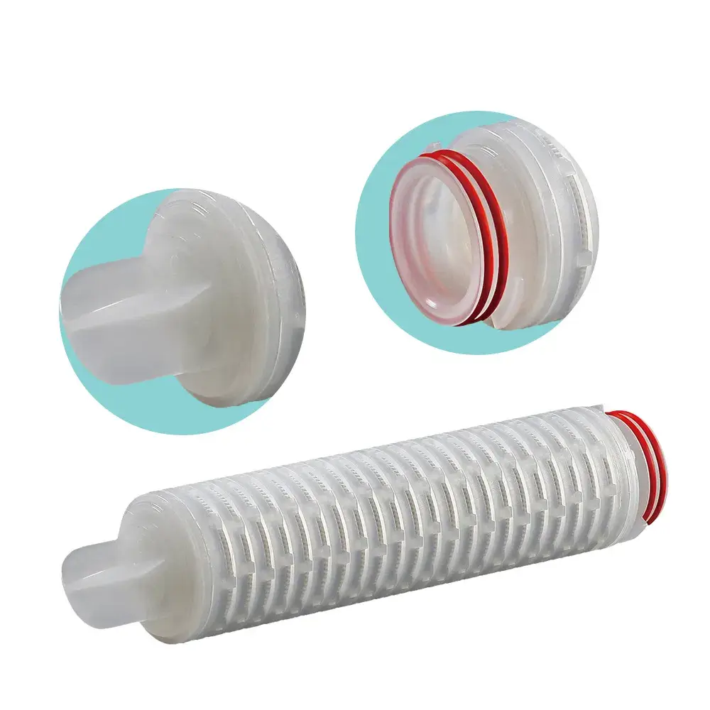 Bộ lọc nước pleated polypropylene có độ chính xác 1 micron, cấp chứng nhận FDA, phù hợp để tiền lọc chất lỏng
