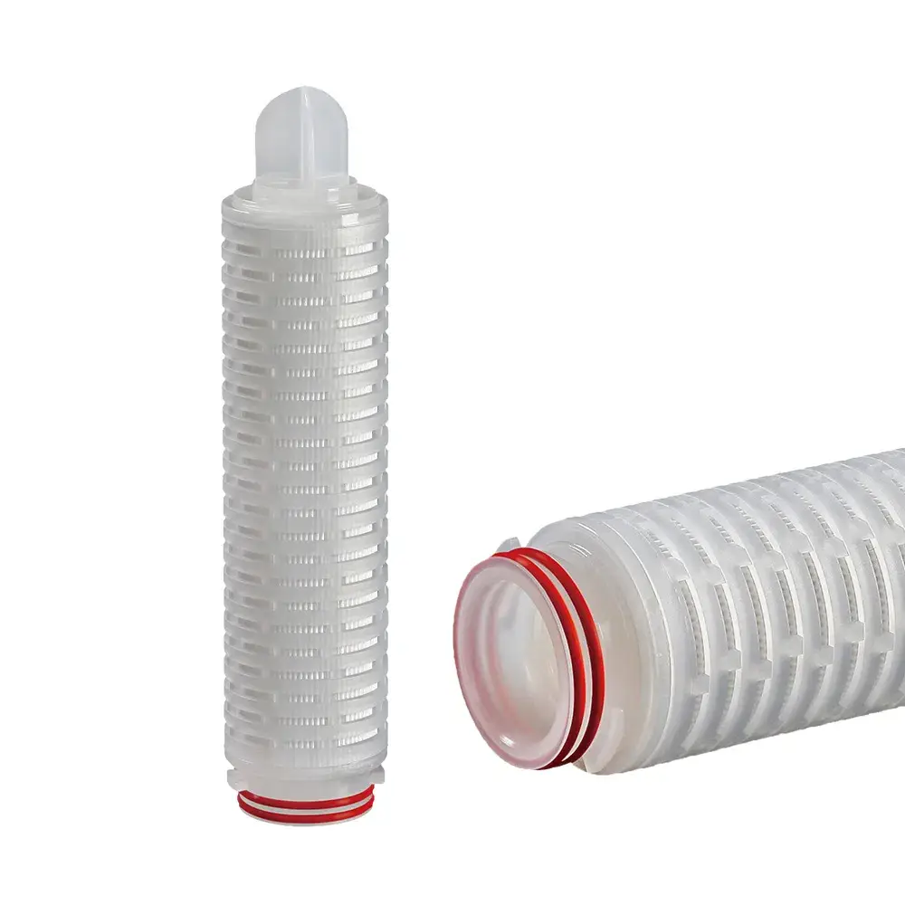 Bộ lọc nước pleated polypropylene có độ chính xác 1 micron, cấp chứng nhận FDA, phù hợp để tiền lọc chất lỏng