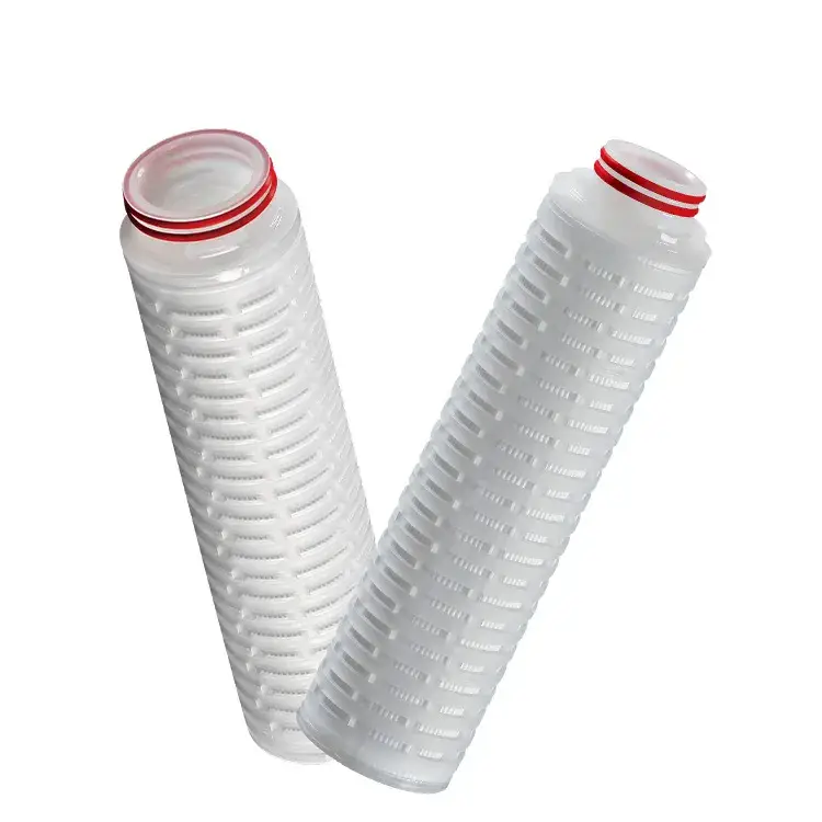Bộ lọc nước pleated polypropylene có độ chính xác 1 micron, cấp chứng nhận FDA, phù hợp để tiền lọc chất lỏng