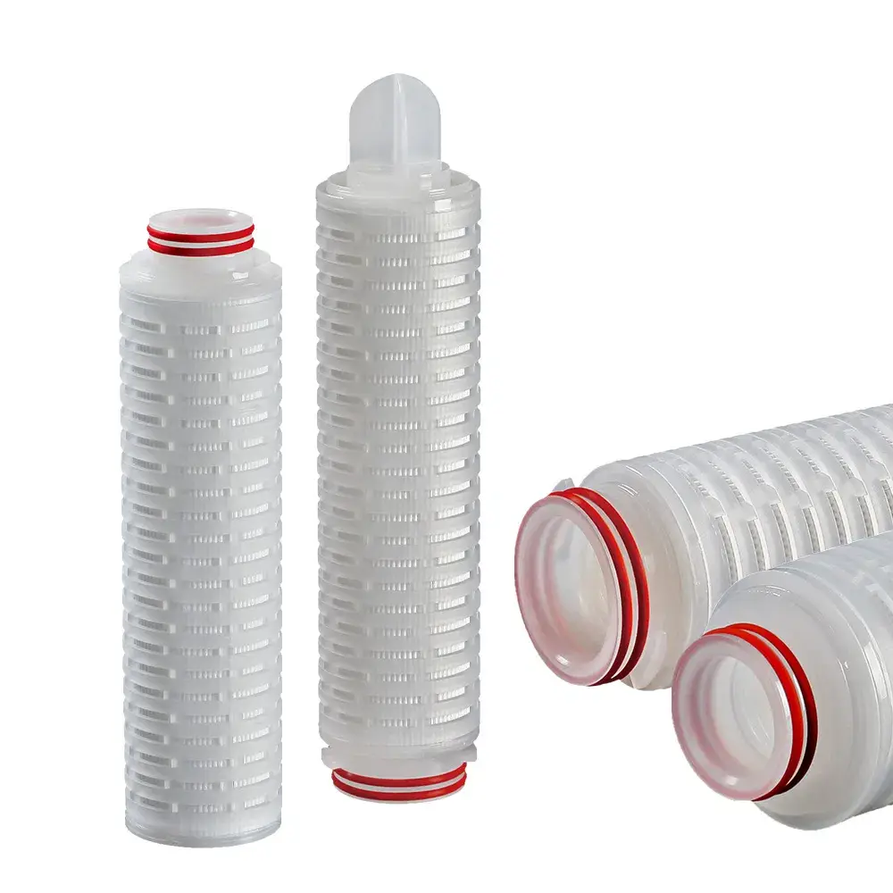 Bộ lọc nước pleated polypropylene có độ chính xác 1 micron, cấp chứng nhận FDA, phù hợp để tiền lọc chất lỏng