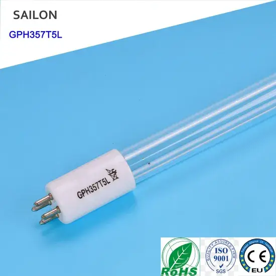 Đèn UVC ánh sáng diệt khuẩn: Sản phẩm khử trùng không khí và nước từ nhà máy 17W 21W 40W 80W 120W 357mm Gph357t5l 4pins hình ảnh 1-description