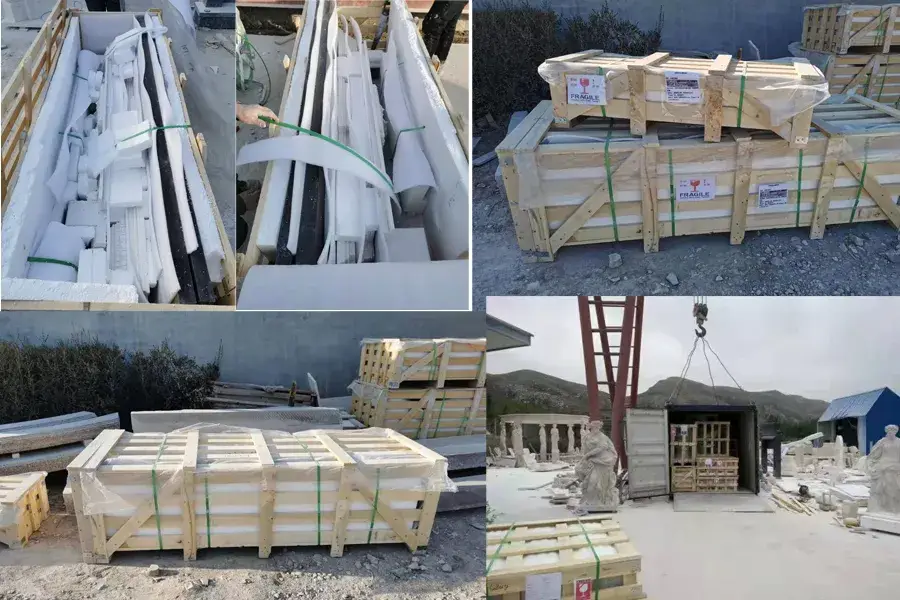 Bộ bàn và ghế đá hoa cương màu be giá phải chăng từ nhà sản xuất hình ảnh 14-description