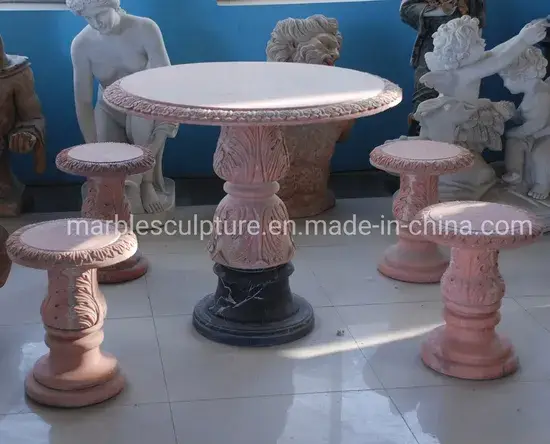 Bộ bàn và ghế đá hoa cương màu be giá phải chăng từ nhà sản xuất