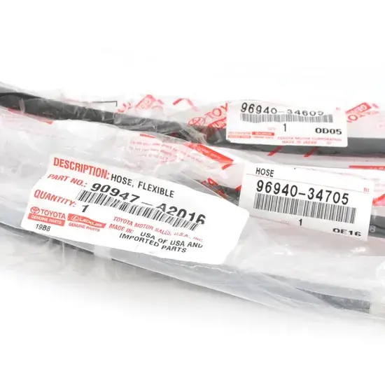 Ống phanh cao su trước sau chất lượng OEM, độ dài tùy chỉnh từ nhà máy, phê duyệt D. O. T. cho Toyota 90947--2f20 90947-02h01 9090947-02h18 90947-A2016 96940-34705
