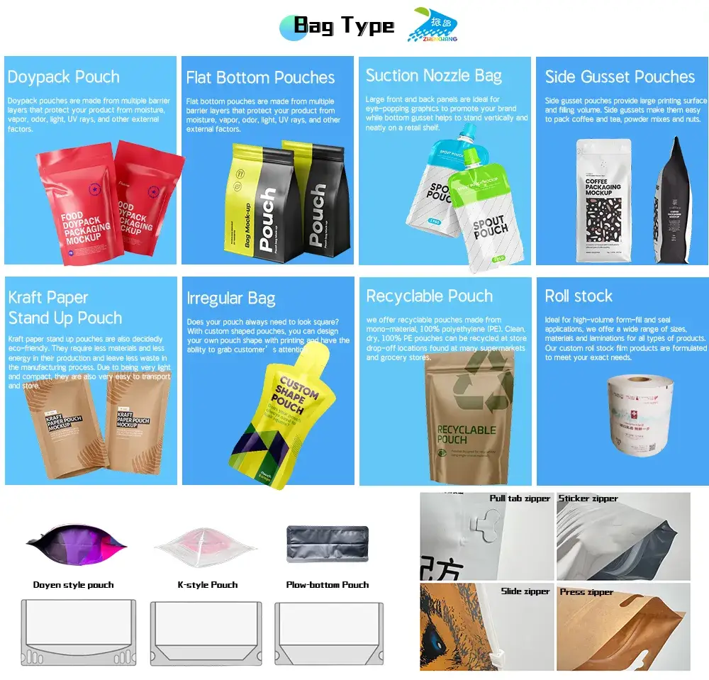 Túi đứng thực phẩm nhựa tái chế có khóa kéo từ nhà máy bao bì, mua trực tiếp hình ảnh 23-description
