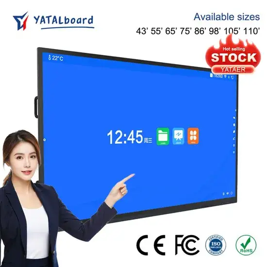 Bảng trắng thông minh cảm ứng công nghiệp 75 Inch - Sản phẩm 4K cung cấp trực tiếp từ nhà máy