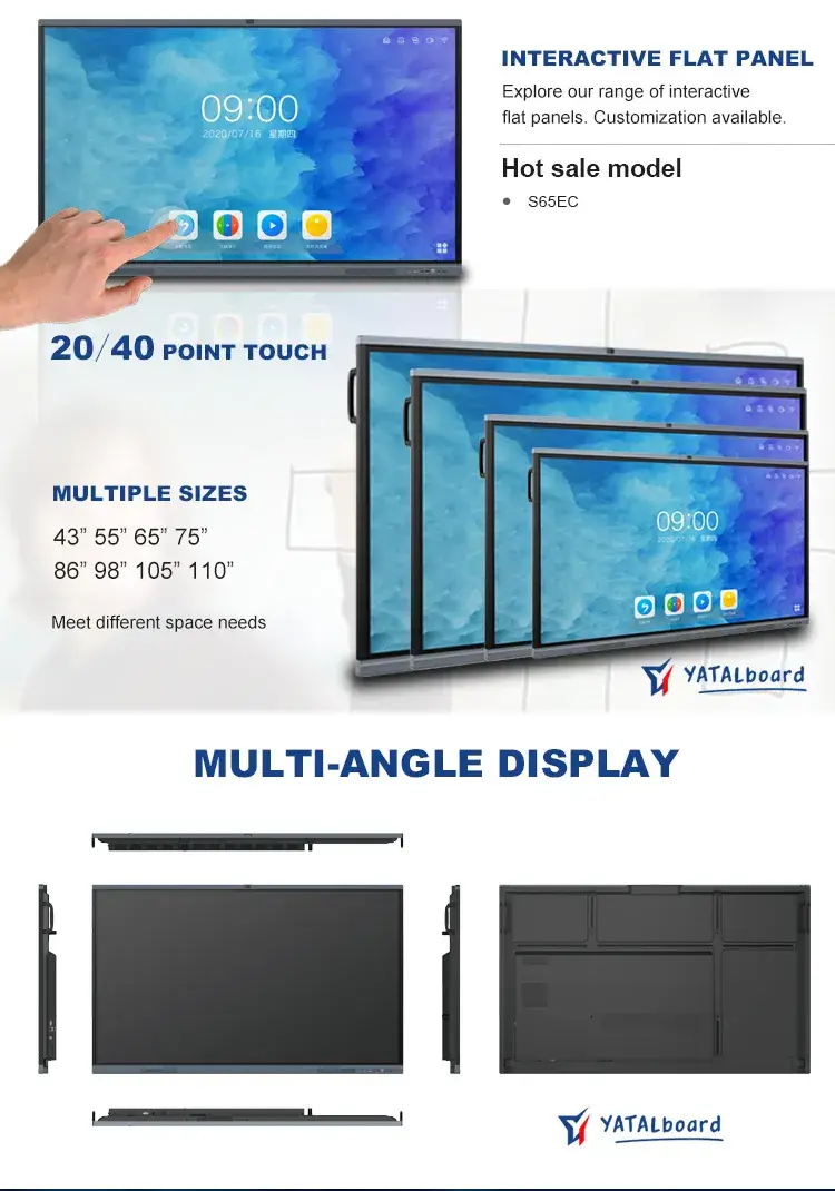 Bảng trắng thông minh cảm ứng công nghiệp 75 Inch - Sản phẩm 4K cung cấp trực tiếp từ nhà máy hình ảnh 18-description
