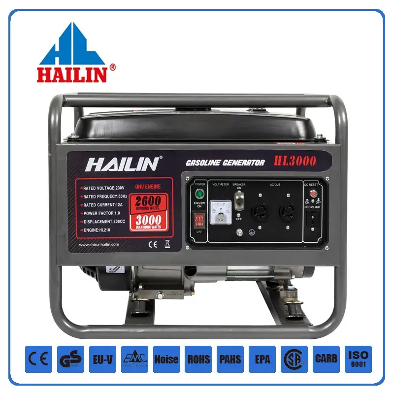 5kw 5.5kw Máy Phát Điện Khởi Động Xăng Điện - Sản Phẩm Chính Hãng Từ Nhà Máy, Bánh Xe Đi Kèm