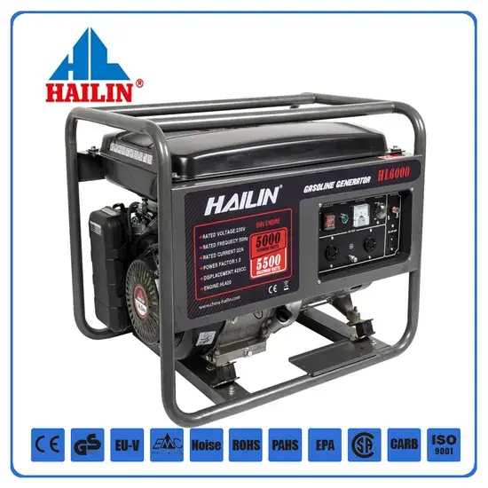 5kw 5.5kw Máy Phát Điện Khởi Động Xăng Điện - Sản Phẩm Chính Hãng Từ Nhà Máy, Bánh Xe Đi Kèm