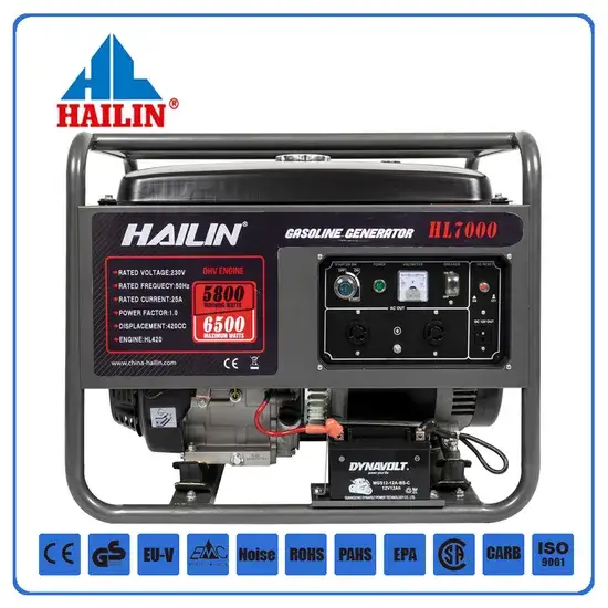 5kw 5.5kw Máy Phát Điện Khởi Động Xăng Điện - Sản Phẩm Chính Hãng Từ Nhà Máy, Bánh Xe Đi Kèm