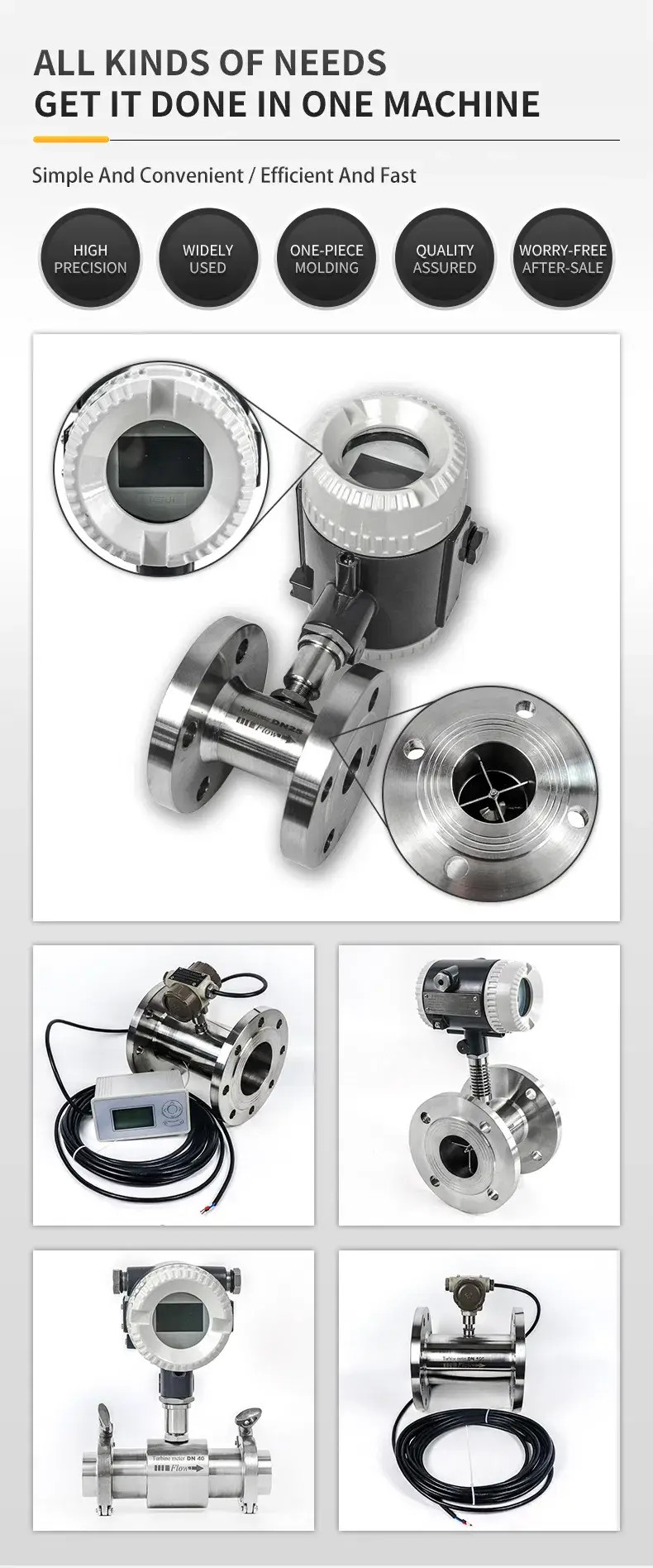 Đồng hồ nước piston quay thể tích 1/2 inch chính xác từ nhà máy Đồng hình ảnh 14-description
