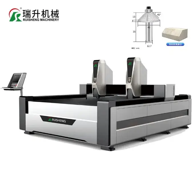 Máy cắt đá gạch chuyên nghiệp, máy CNC đa năng cho đá granite và cẩm thạch, thiết bị đánh bóng và khoét lỗ tấm đá