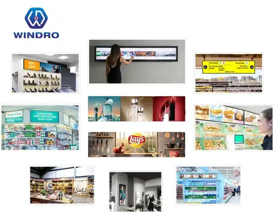 Kệ mỏng màn hình LCD 28.6 inch cho siêu thị và nhà máy sản xuất