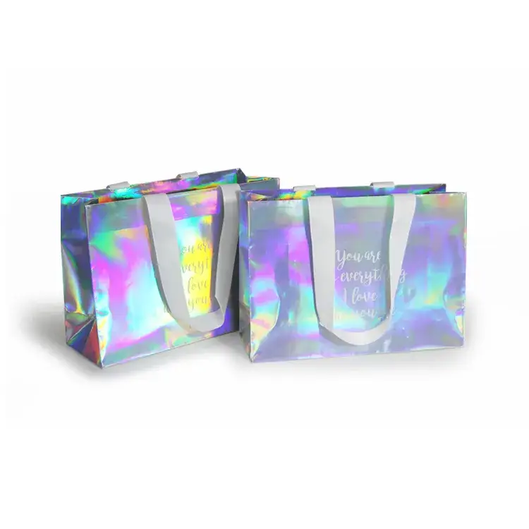 Túi giấy in hình hologram theo yêu cầu, thiết kế sang trọng cho cửa hàng thời trang hình ảnh 12-description