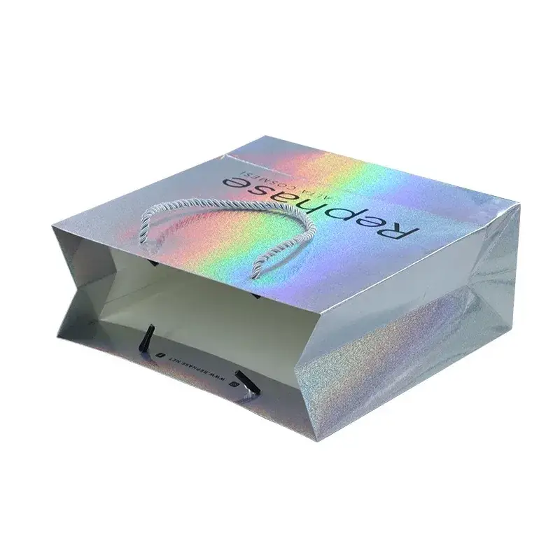Túi giấy in hình hologram theo yêu cầu, thiết kế sang trọng cho cửa hàng thời trang hình ảnh 15-description