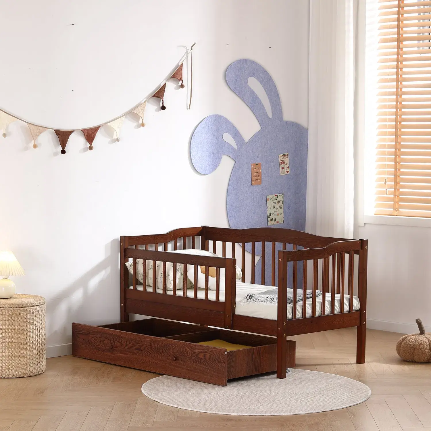 Giường cũi gỗ thời trang tùy chỉnh dành cho phòng ngủ trẻ em phong cách