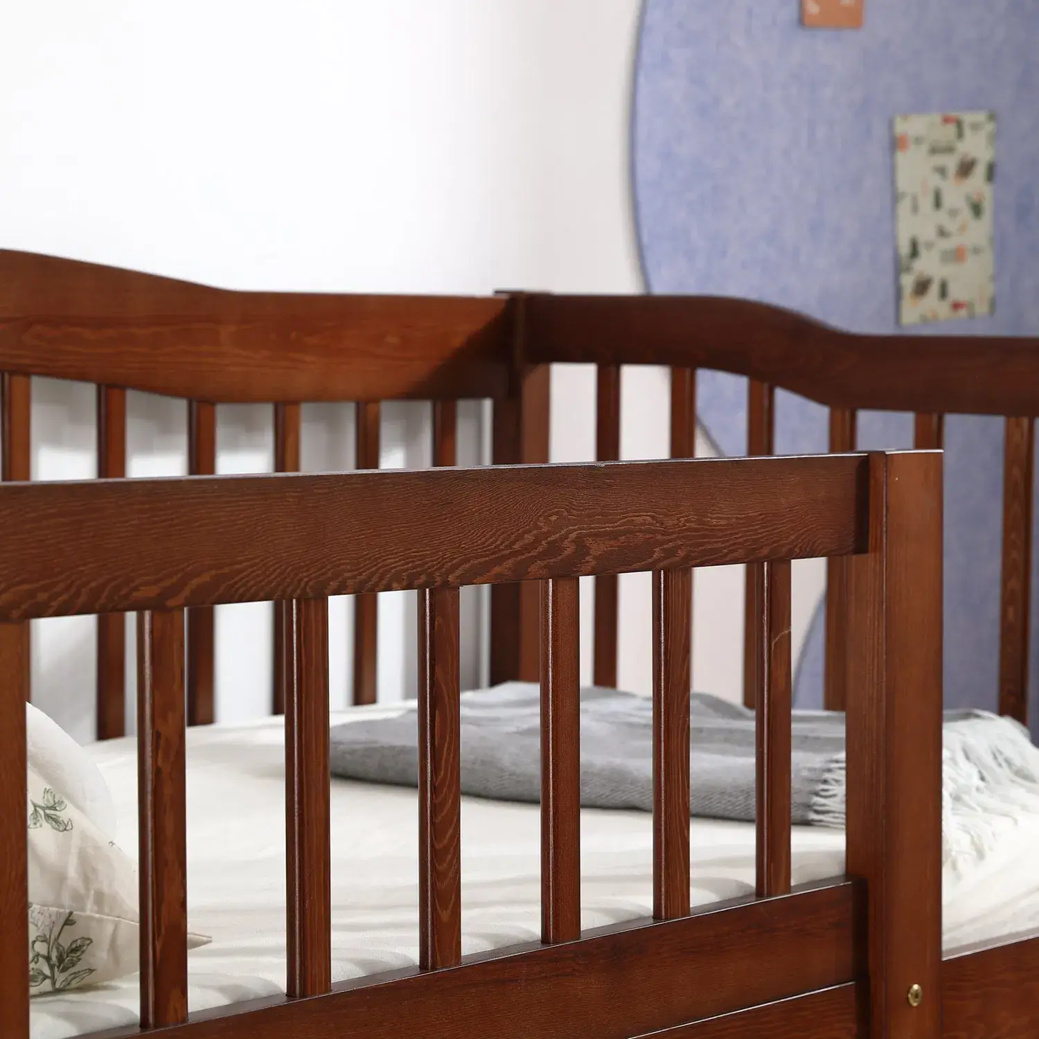 Giường cũi gỗ thời trang tùy chỉnh dành cho phòng ngủ trẻ em phong cách