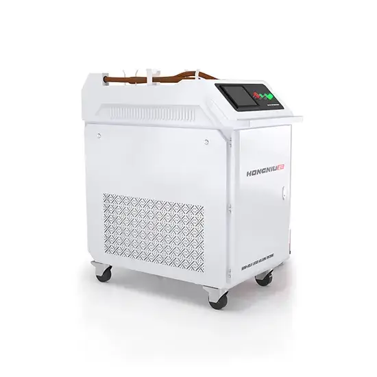 Máy hàn laser sợi cho kim loại thép với thiết bị cấp nguồn dây chuyền hình ảnh 1-description