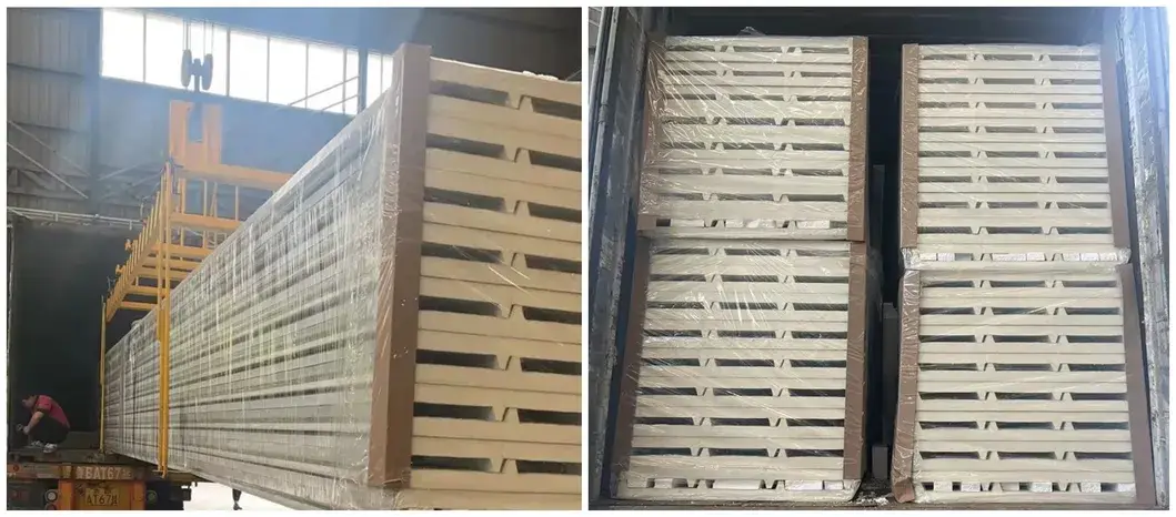 Bảng tường bên ngoài cách nhiệt, chống cháy và cách âm được làm từ bông khoáng sandwich hình ảnh 20-description