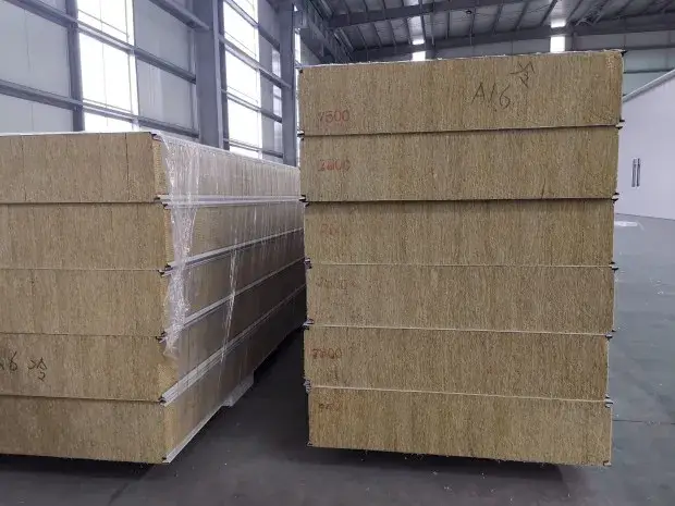 Bảng tường bên ngoài cách nhiệt, chống cháy và cách âm được làm từ bông khoáng sandwich hình ảnh 12-description