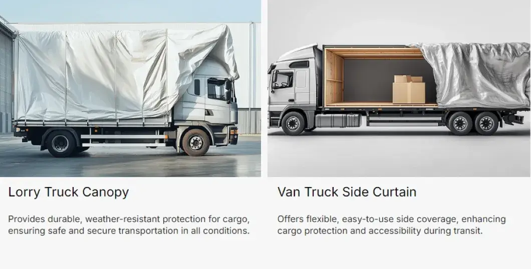 Bạt xe tải chống cháy: Lựa chọn màu sắc và viền gia cố theo ý muốn cho xe container hình ảnh 14-description