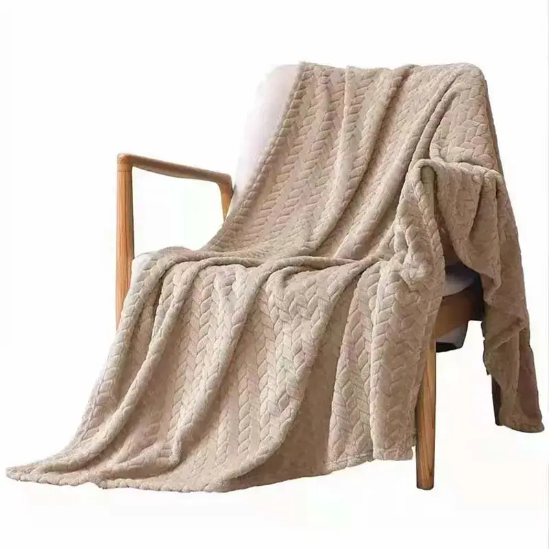 Chăn Flannel Fleece bằng vải nhung polyester cho giường, dành cho trẻ em và gia đình