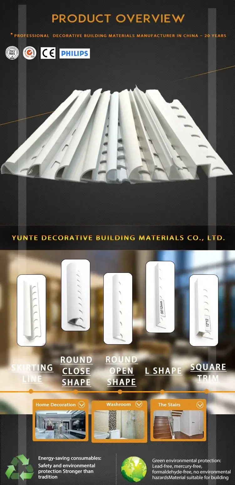 Gạch viền PVC chất lượng cao dành cho việc hoàn thiện cạnh gạch và đá cẩm thạch tại nhà máy Foshan hình ảnh 12-description