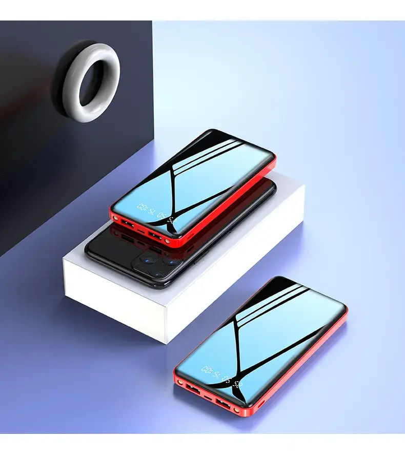 Màn Hình Kỹ Thuật Số Sạc Dự Phòng 10000mAh với Toàn Màn Hình và 2 Cổng Đầu Ra USB