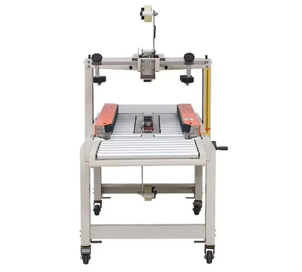 Máy niêm phong hộp Fxc4050xf tự động bán phần bằng băng dính và băng tải bên hình ảnh 13-description