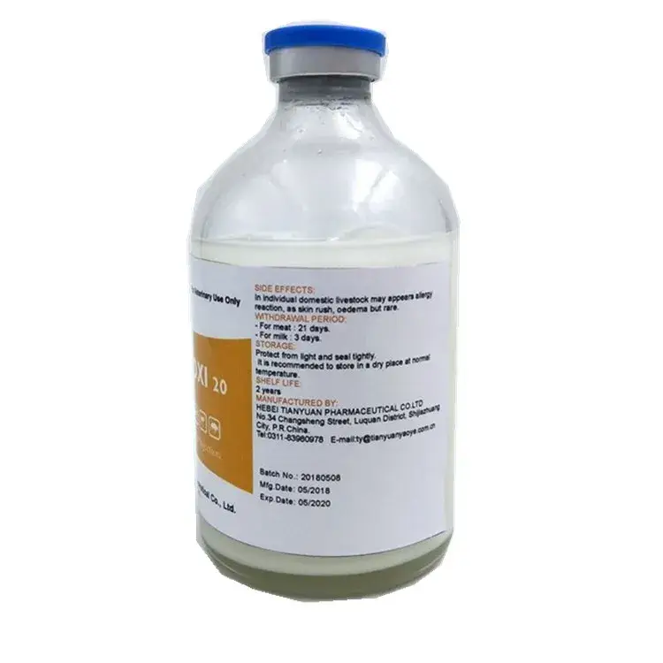 Thuốc thú y tiêm Amoxicillin 15% 20% chuyên dụng cho chó nuôi cừu, sản xuất theo tiêu chuẩn GMP chống vi khuẩn nhiễm khuẩn