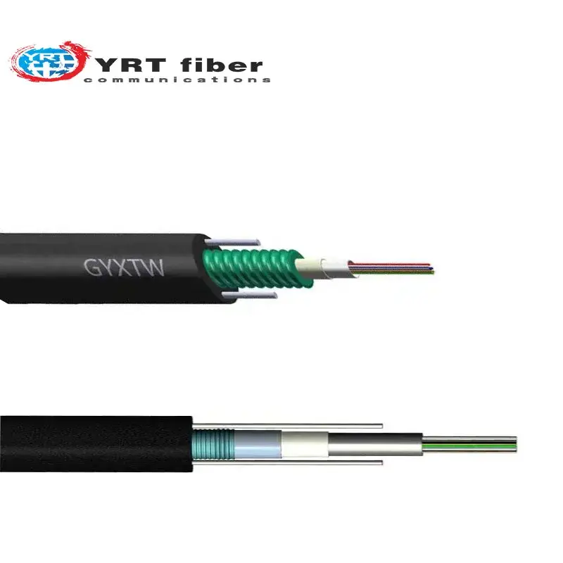 Cáp quang GYXTW chống nước và chịu môi trường khắc nghiệt, loại ống trung tâm, có 2-24 lõi hình ảnh 12-description