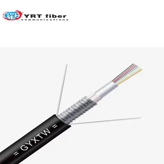 Cáp quang GYXTW chống nước và chịu môi trường khắc nghiệt, loại ống trung tâm, có 2-24 lõi hình ảnh 1-description