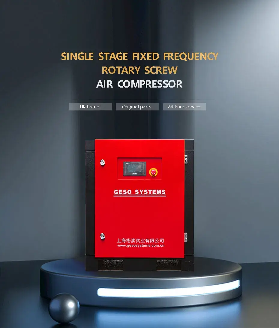 Máy nén vít khí Geso UK Bae-55A-2 7-16bar 7.5kw 11kw 15kw, 220V 380V 400V, 500L Bình chứa - Thương hiệu uy tín hình ảnh 15-description