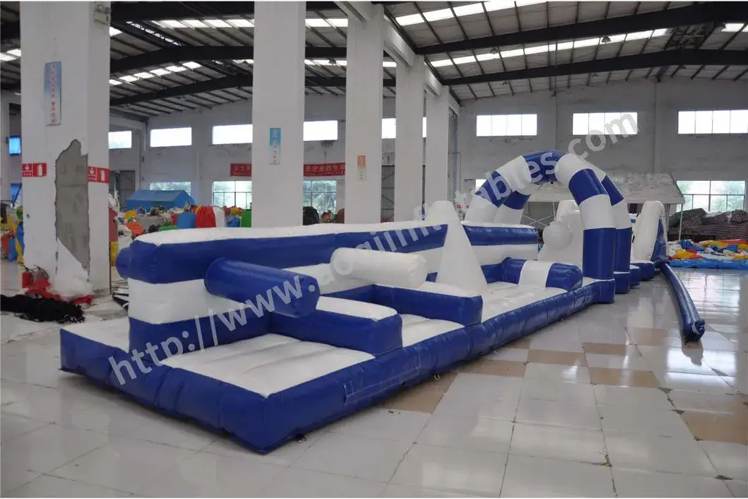 Công viên nước lớn với trải nghiệm trò chơi Wipeout bơm hơi chất lượng cao hình ảnh 13-description