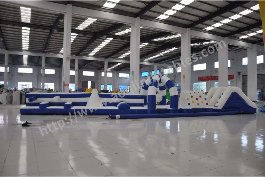 Công viên nước lớn với trải nghiệm trò chơi Wipeout bơm hơi chất lượng cao hình ảnh 14-description