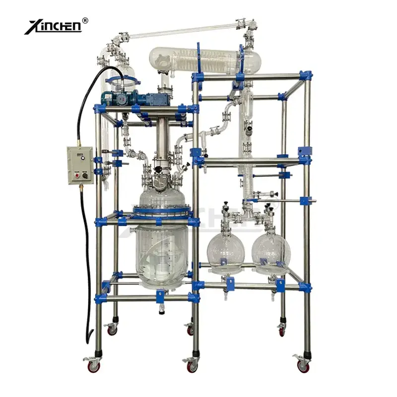 Bình phản ứng thủy tinh 2 lớp với áo jacketed hình ảnh 18-description